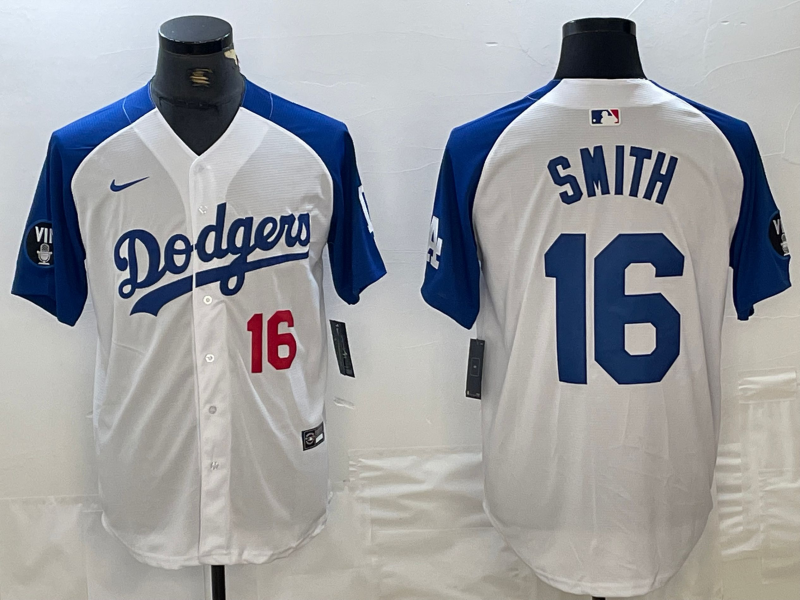 Men’s Los Angeles Dodgers Will Smith #16 White Limited Jersey