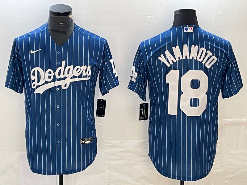 Men’s Los Angeles Dodgers Yoshinobu Yamamoto #18 Blue Jersey