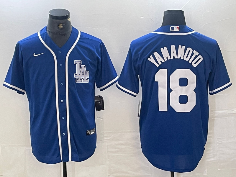 Men’s Los Angeles Dodgers Yoshinobu Yamamoto #18 Blue Limited Jersey