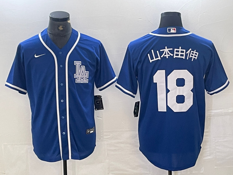 Men’s Los Angeles Dodgers Yoshinobu Yamamoto #18 Blue Limited Jersey