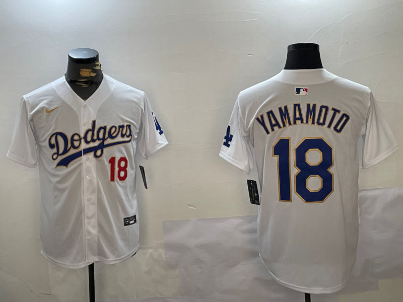 Men’s Los Angeles Dodgers Yoshinobu Yamamoto White Jersey