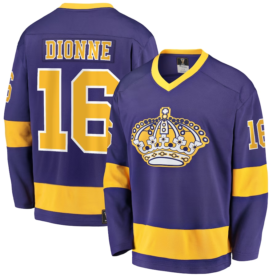 Men’s Los Angeles Kings Retired Player #16 Marcel Dionne Purple CCM Vintage Premier Jersey