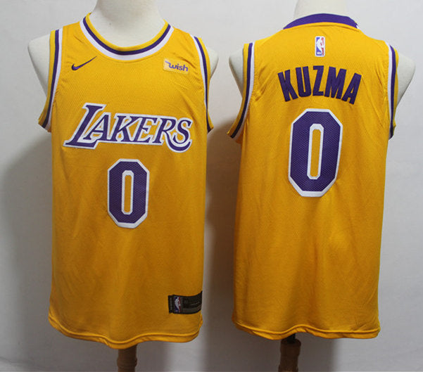 Men’s Los Angeles Lakers #0 Kyle Kuzma Nike Gold Icon Edition Swingman Jersey
