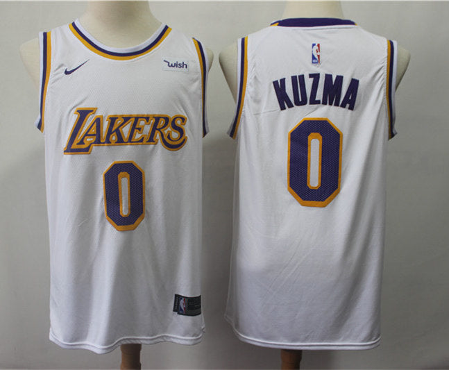 Men’s Los Angeles Lakers #0 Kyle Kuzma Nike White Association Edition Swingman Jersey