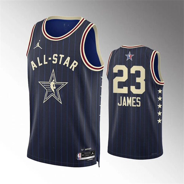 Mens Los Angeles Lakers #23 LeBron James Navy 2024 NBA All-Star Game Swingman Jersey