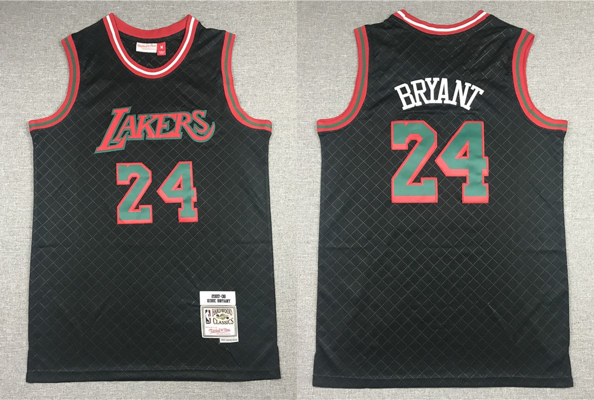 Men’s Los Angeles Lakers #24 Kobe Bryant Black Neapolitan Fashion Hardwood Classics Jersey