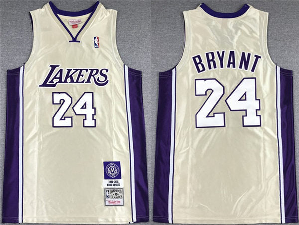 Mens Los Angeles Lakers #24 Kobe Bryant Gold 2020 Hall of Fame Class 1996-2016 Mitchell & Ness Hardwood Classics Jersey