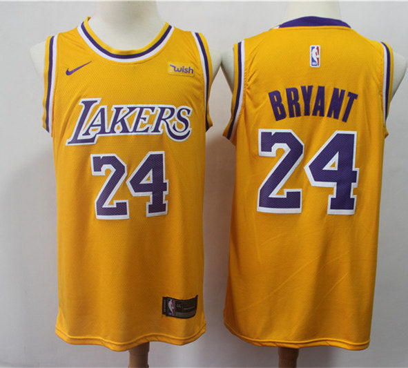 Men’s Los Angeles Lakers #24 Kobe Bryant Nike Gold Icon Edition Swingman Jersey