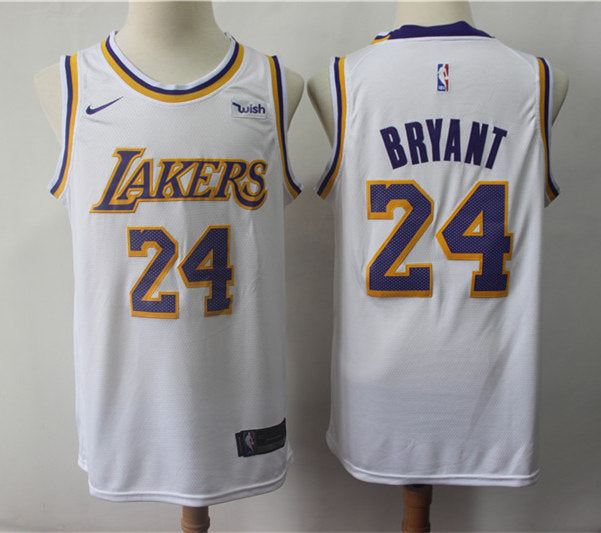 Men’s Los Angeles Lakers #24 Kobe Bryant Nike White Association Edition Swingman Jersey
