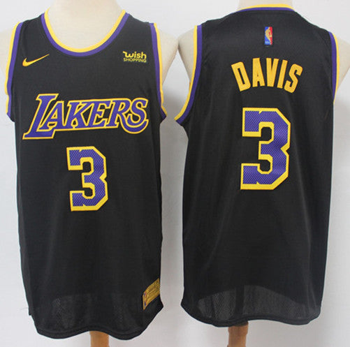 Men’s Los Angeles Lakers #3 Anthony Davis Nike 2021 Black Earned Edition Jersey