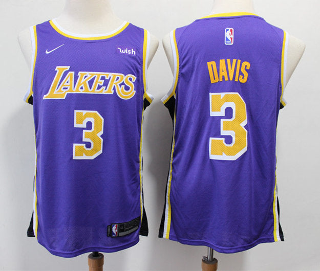 Men’s Los Angeles Lakers #3 Anthony Davis Nike Purple Statement Edition Swingman Jersey