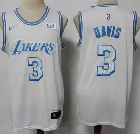 Men’s Los Angeles Lakers #3 Anthony Davis Nike White 2020-21 City Edition Jersey