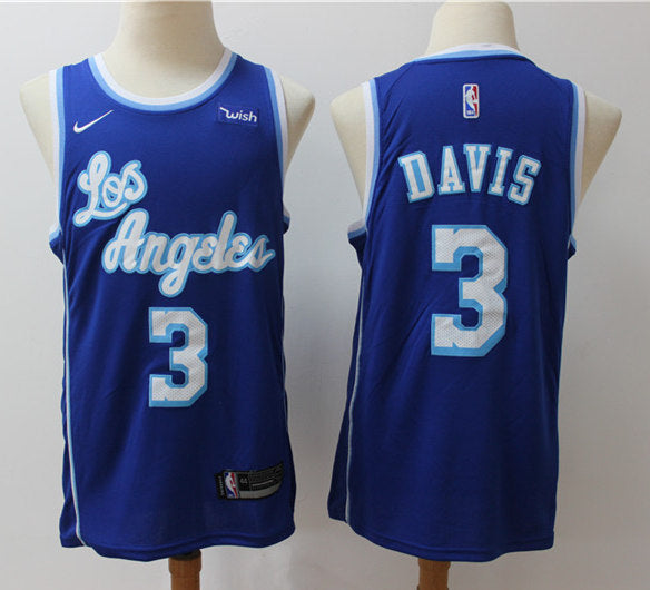 Men’s Los Angeles Lakers #3 Anthony Davis Royal 1996-97 Retro Player Jersey