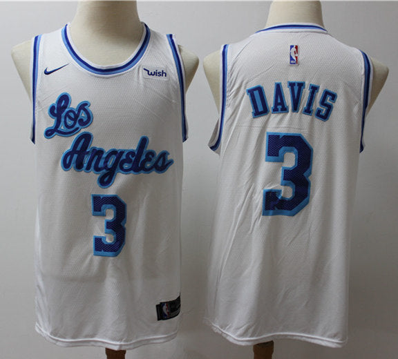 Men’s Los Angeles Lakers #3 Anthony Davis White 1996-97 Retro Player Jersey
