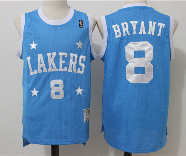 Men’s Los Angeles Lakers #8 Kobe Bryant Blue All Star Swingman Throwback Jersey