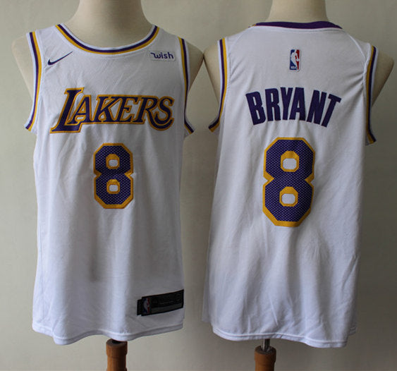 Men’s Los Angeles Lakers #8 Kobe Bryant Nike White Association Edition Swingman Jersey