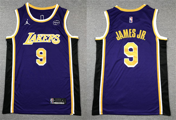 Men’s Los Angeles Lakers #9 Bronny James Jr. Purple Statement Edition Jersey