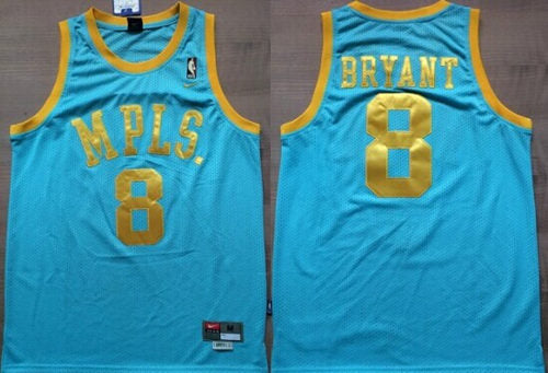 Mens Los Angeles Lakers “MPLS” #8 Kobe Bryant Royal Blue Throwback Jersey