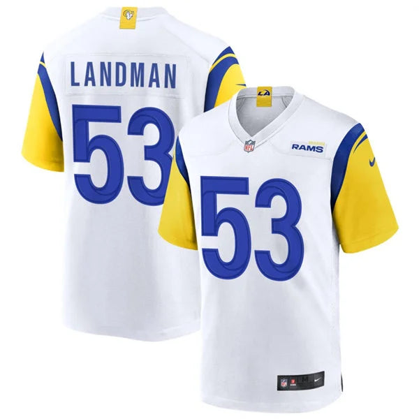 Mens Los Angeles Rams #53 Nate Landman Nike White Alternate Vapor F.U.S.E. Limited Jersey
