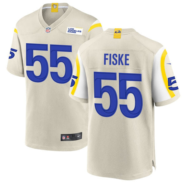 Mens Los Angeles Rams #55 Braden Fiske Nike Bone Vapor Untouchable Limited Jersey