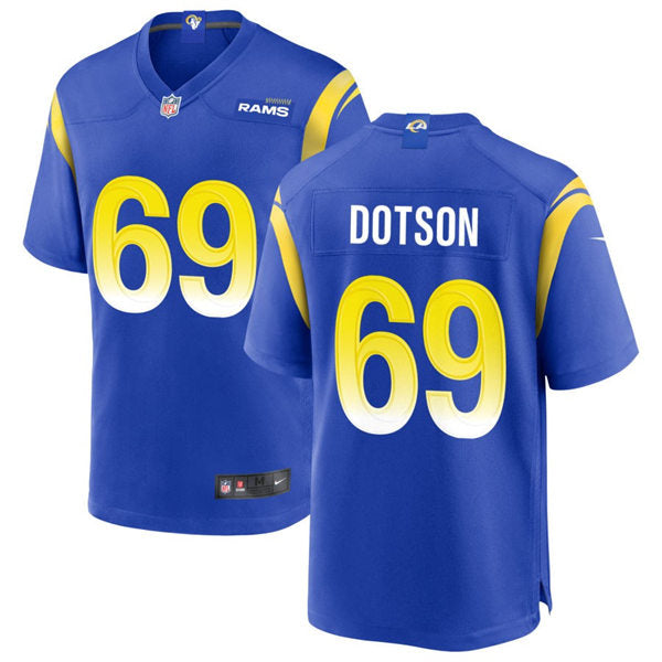 Mens Los Angeles Rams #69 Kevin Dotson Nike Royal Vapor Untouchable Limited Jersey