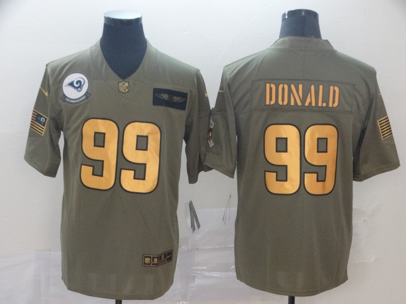 Men’s Los Angeles Rams Aaron Donald #99 Brown Jersey