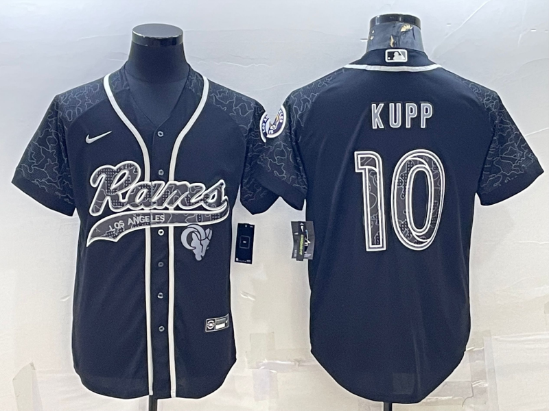 Men’s Los Angeles Rams Cooper Kupp #10 Black RFLCTV Limited Jersey Joint Edition