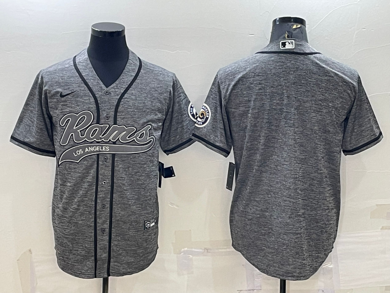 Men’s Los Angeles Rams Gray Blank Jersey