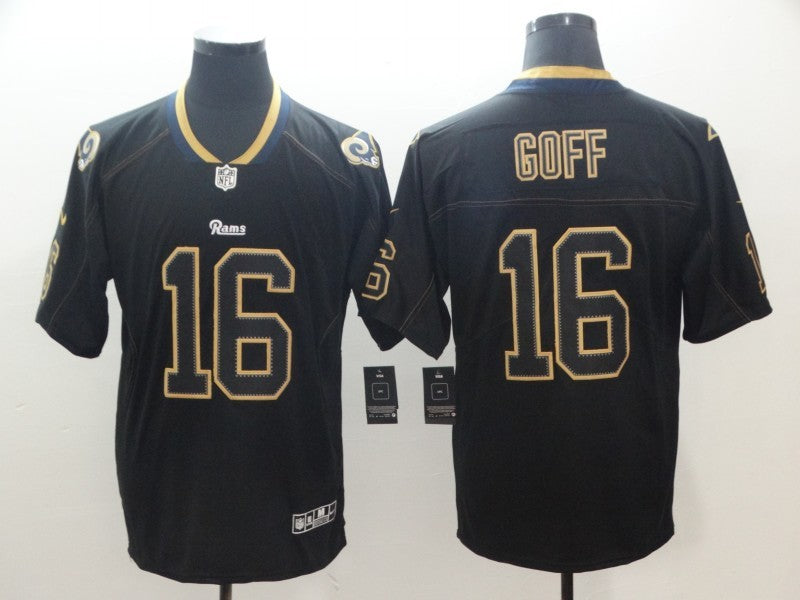 Men’s Los Angeles Rams Jared Goff #16 Black Jersey