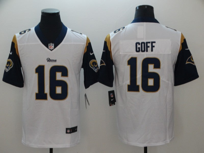Men’s Los Angeles Rams Jared Goff #16 White Jersey