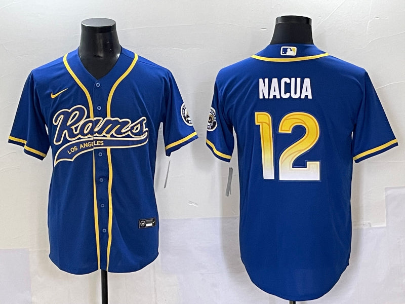 Men’s Los Angeles Rams Puka Nacua #12 Royal Jersey