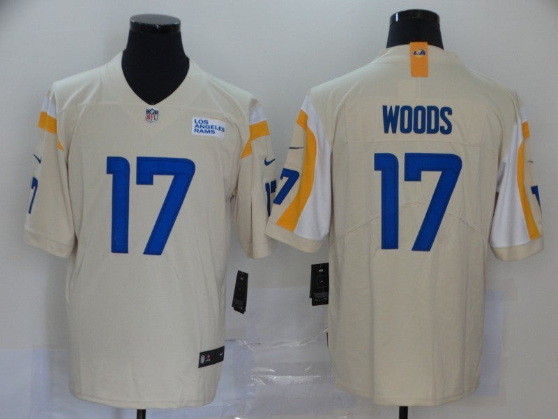 Men’s Los Angeles Rams Robert Woods #17 Beige Jersey