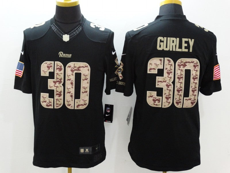 Men’s Los Angeles Rams Todd Gurley #30 Black Jersey