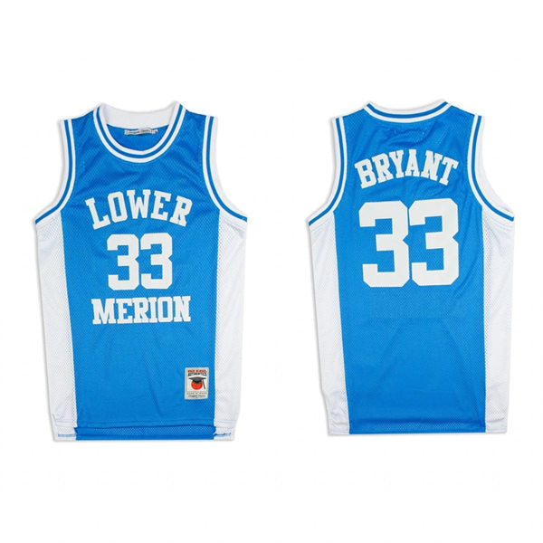 Men’s Lower Merion #33 Kobe Bryant High School Light Blue Basketball Jersey