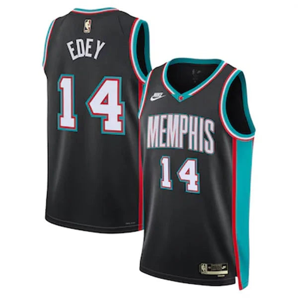 Mens Memphis Grizzlies #14 Zach Edey Nike Black Classic Edition Swingman Jersey