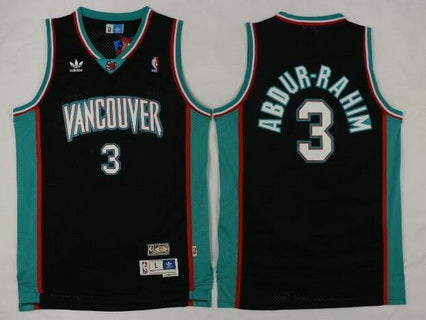 Men’s Memphis Grizzlies #3 Shareef Abdur-Rahim Black Hardwood Classics Soul Swingman Throwback Jerse