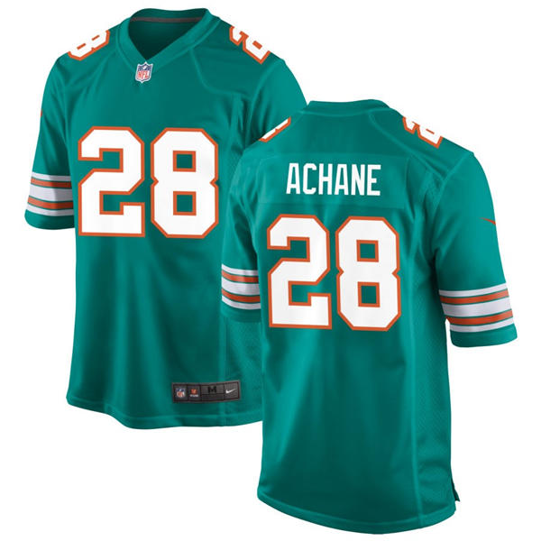 Mens Miami Dolphins #28 De’Von Achane Nike Aqua Alternate F.U.S.E. Vapor Limited Jersey