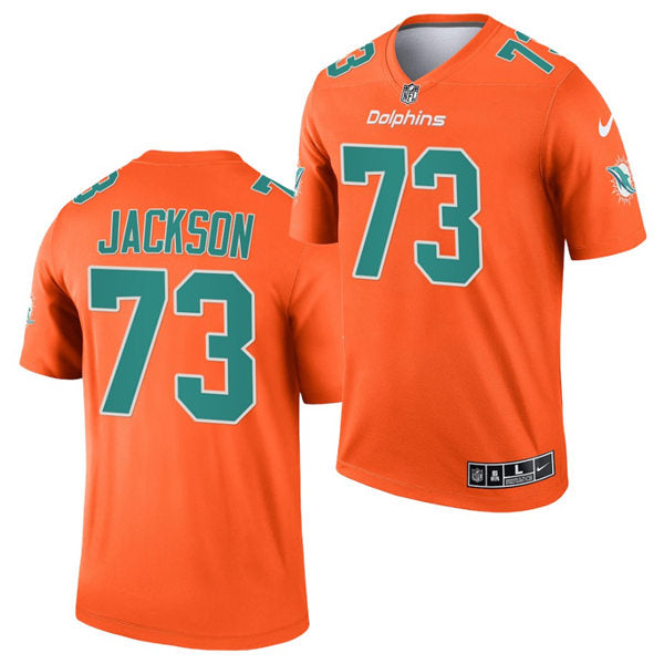 Mens Miami Dolphins #73 Austin Jackson Nike Orange 2021 Inverted Legend Jersey