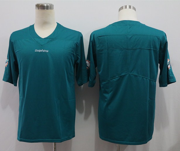 Mens Miami Dolphins Blank Nike Aqua Vapor Limited Team Jersey