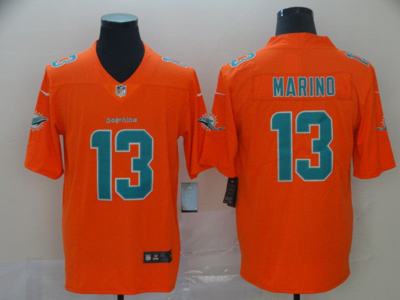 Men’s Miami Dolphins Dan Marino #13 Orange Inverted Legend Jersey