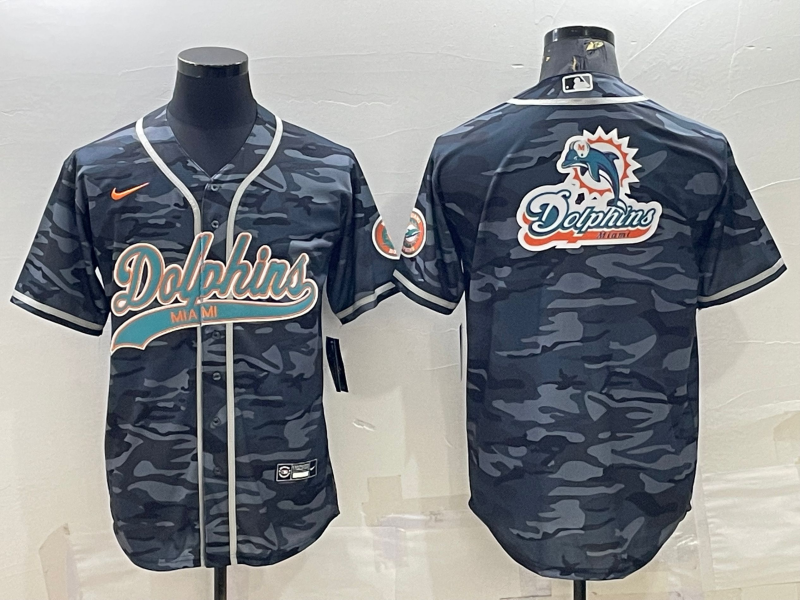 Men’s Miami Dolphins Grey Camouflage Jersey