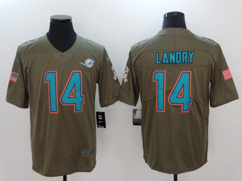 Men’s Miami Dolphins Jarvis Landry #14 Brown Jersey