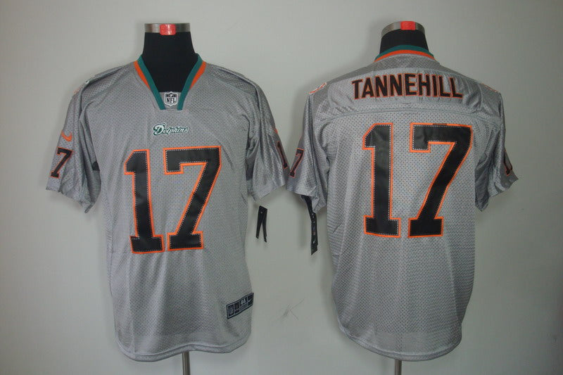 Men’s Miami Dolphins Ryan Tannehill #17 Gray Jersey