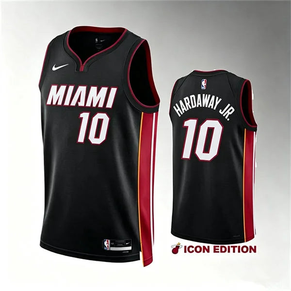 Mens Miami Heat #10 Tim Hardaway Jr. Nike Black Icon Edition Swingman Jersey