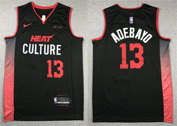 Mens Miami Heat #13 Bam Adebayo Black 2023-24 City Edition Jersey