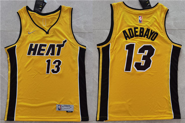 Mens Miami Heat #13 Bam Adebayo Nike Gold Earned Edition Swingman Jersey