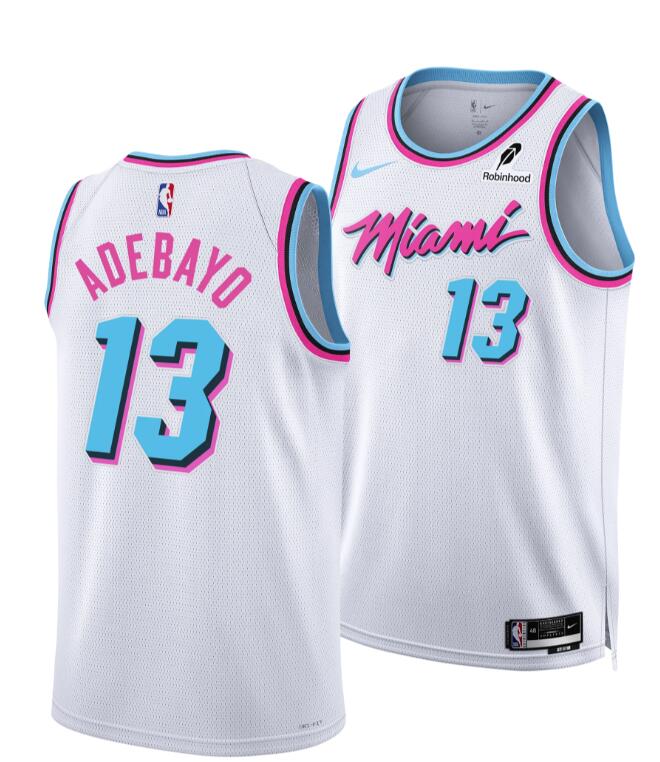 Mens Miami Heat #13 Bam Adebayo Nike Original Vice Swingman Jersey White