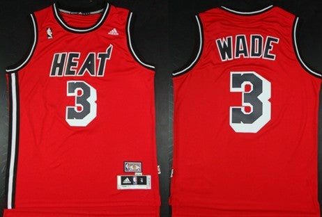 Mens Miami Heat #3 Dwyane Wade ABA Hardwood Classics Swingman Red Jersey