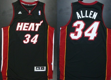 Mens Miami Heat #34 Ray Allen Jersey Revolution 30 Swingman Black