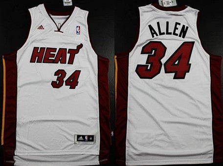 Mens Miami Heat #34 Ray Allen Jersey Revolution 30 Swingman White